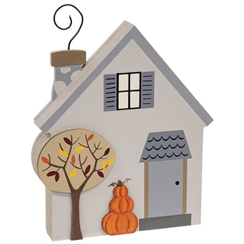 Pumpkin Stack & Fall Tree Chunky House Sitter