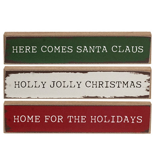 Holly Jolly Christmas Mini Stick - 3 Asstd.