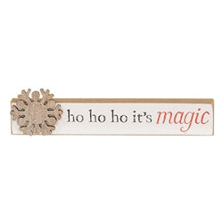 Happy Ho Ho Holidays Snowflake Mini Stick - 3 Asstd.