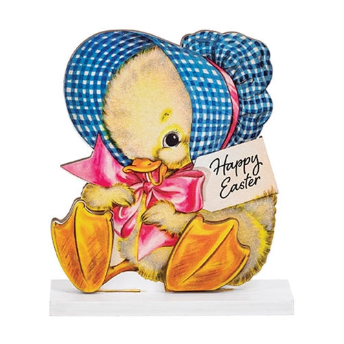 Vintage Happy Easter Duckling on Base