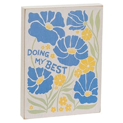 Blue Floral Block - 4.5"x6" - 3 Asstd.