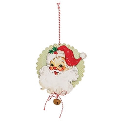 Nostalgic Christmas Friends Wooden Jingle Ornament - 3 Asstd.