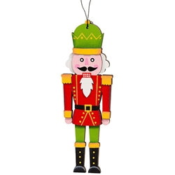 Layered Wooden Nutcracker Ornament - 3 Asstd.