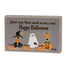 Happy-Howl-O-Ween Rectangle Dog Block - 3 Asstd.