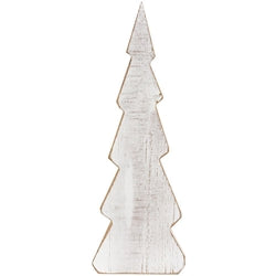 3/Set - Rustic White Wooden Christmas Tree Sitters