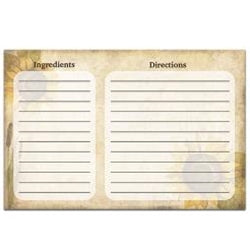 Sunflower Recipe Cards