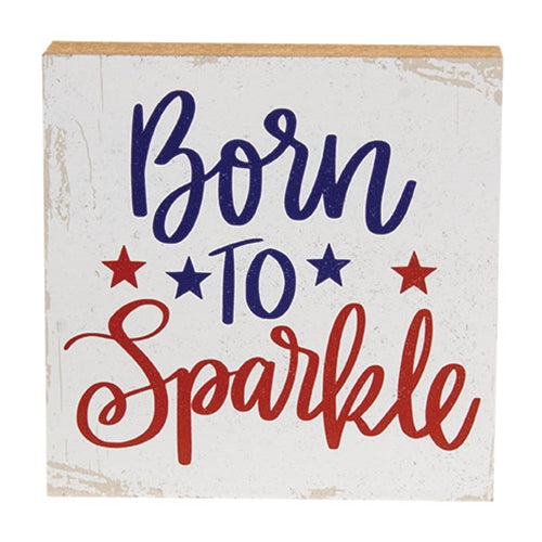 Born to Sparkle Block - 6" Sq.