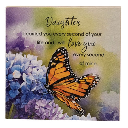 Daughter I Carried You Butterfly Block - 6" Sq.