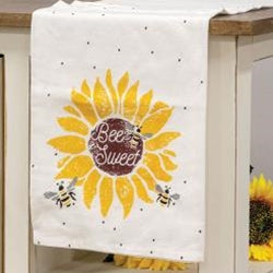 Bee Sweet Bees & Sunflower Dish Towel