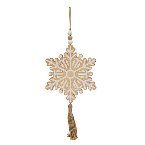 *Stellar Snowflake Wood Ornament