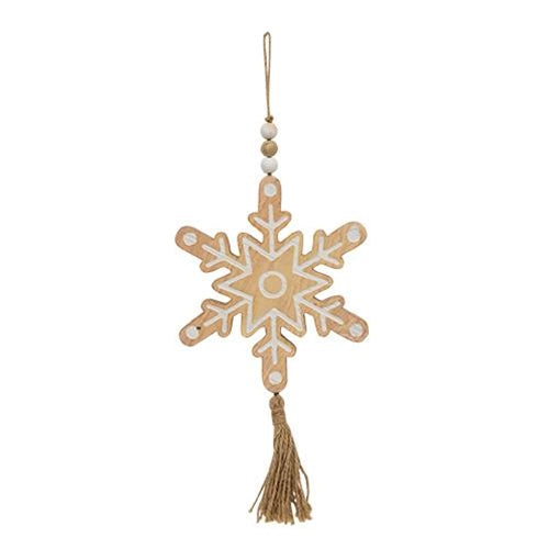 *Cutout Snowflake Wood Ornament
