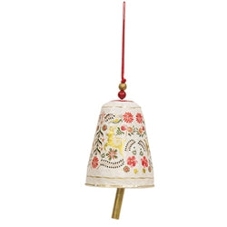 Yuletide Greetings Papier Mache Bell Hanger - 2 Asstd.