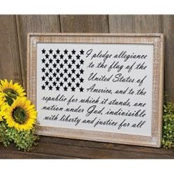 I Pledge Allegiance To The Flag Framed Sign