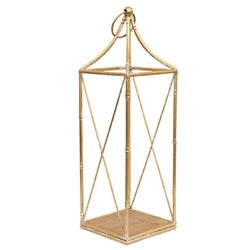 2/Set - Distressed Golden Metal Open Air Lanterns