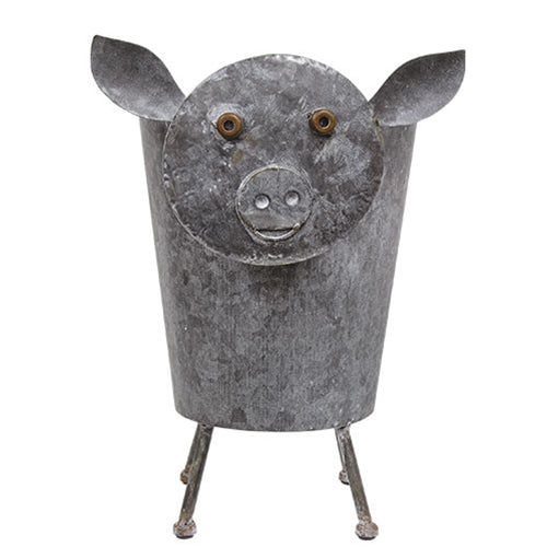 Metal Pig Planter