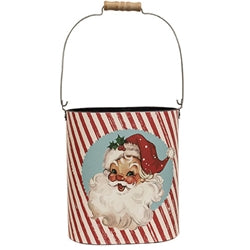 2/Set - Nostalgic Santa Oval Metal Buckets