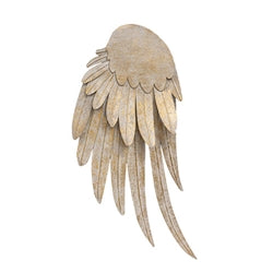 2/Set - Distressed White Metal Angel Wings - 20.5"H