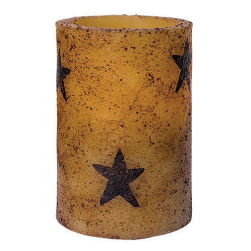 4.5" Burnt Ivory Star Timer Pillar