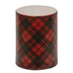 Red Plaid Timer Pillar 3" x 4"