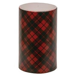 Red Plaid Timer Pillar 3" x 5"