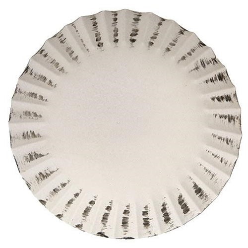Shabby Chic Fluted Candle Pan 5.5"