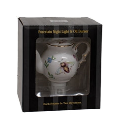 Porcelain Spring Floral Bee Teapot Nightlight