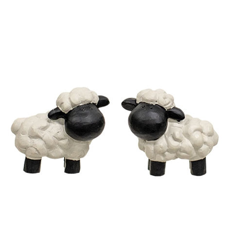 2/Set - Mini Black Face Resin Sheep