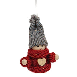 Mr or Mrs Mini Christmas Heart Gnome Ornament - 2 Asstd