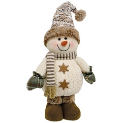 Cozy Brown Standing Snowmen - 2 Asstd