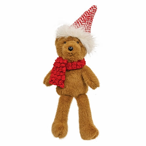 *Red Chevron Santa Hat Bear