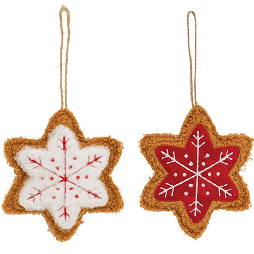 Snowflake Gingerbread Ornament - 2 Asstd