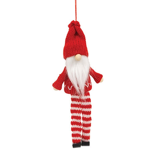 Mini Red Striped Wooden Gnome
