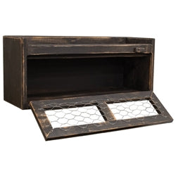 Counter Box w/Chicken Wire Door - Black