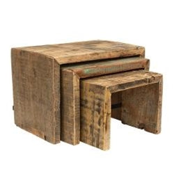 3/Set Reclaimed Wood Nesting Risers