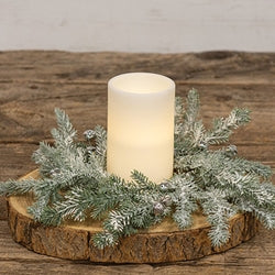 Snowy Silver Bells Candle Ring - 2"