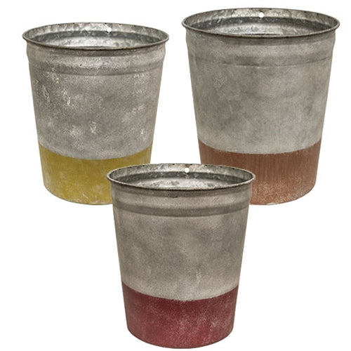 Painted Metal Sap Bucket 3 Asstd.