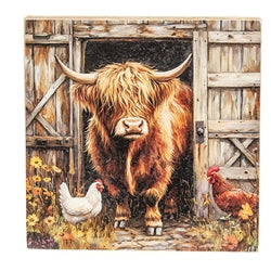 Highland & Hens Square Block - 6" - 2 Asstd.