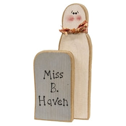 Distressed Wooden Ghost w/Sayings Grave Stone - 3 Asstd.