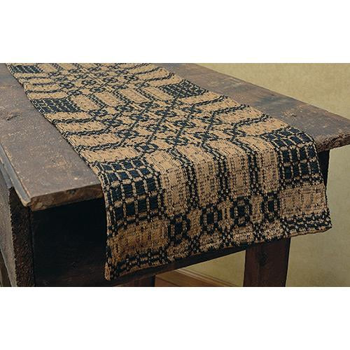 Black/Mustard Woven Long Runner