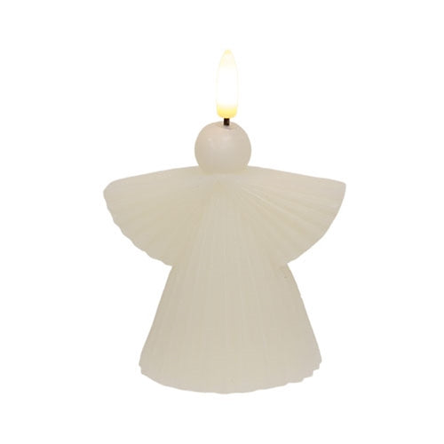 Ivory Angel LED Timer Candle - 5"