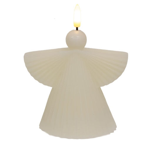 Ivory Angel LED Timer Candle - 6"