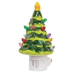 Ceramic Christmas Tree Nightlight - 4 Asstd.