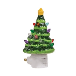 Ceramic Christmas Tree Nightlight - 4 Asstd.