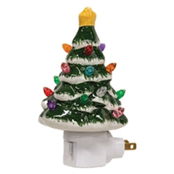 Ceramic Christmas Tree Nightlight - 4 Asstd.