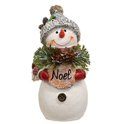 Resin Wood Sign Snowman - 3 Asstd.