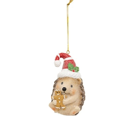 Resin Holiday Baking Hedghog Ornament - 2 Asstd.