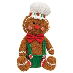 Stuffed Sitting Candy Gingerbread Folk - 2 Asstd.