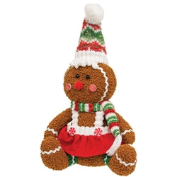 Stuffed Sitting Candy Gingerbread Folk - 2 Asstd.