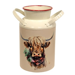 Holiday Highland Milk Can - 2 Asstd.