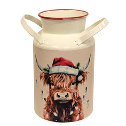 Holiday Highland Milk Can - 2 Asstd.